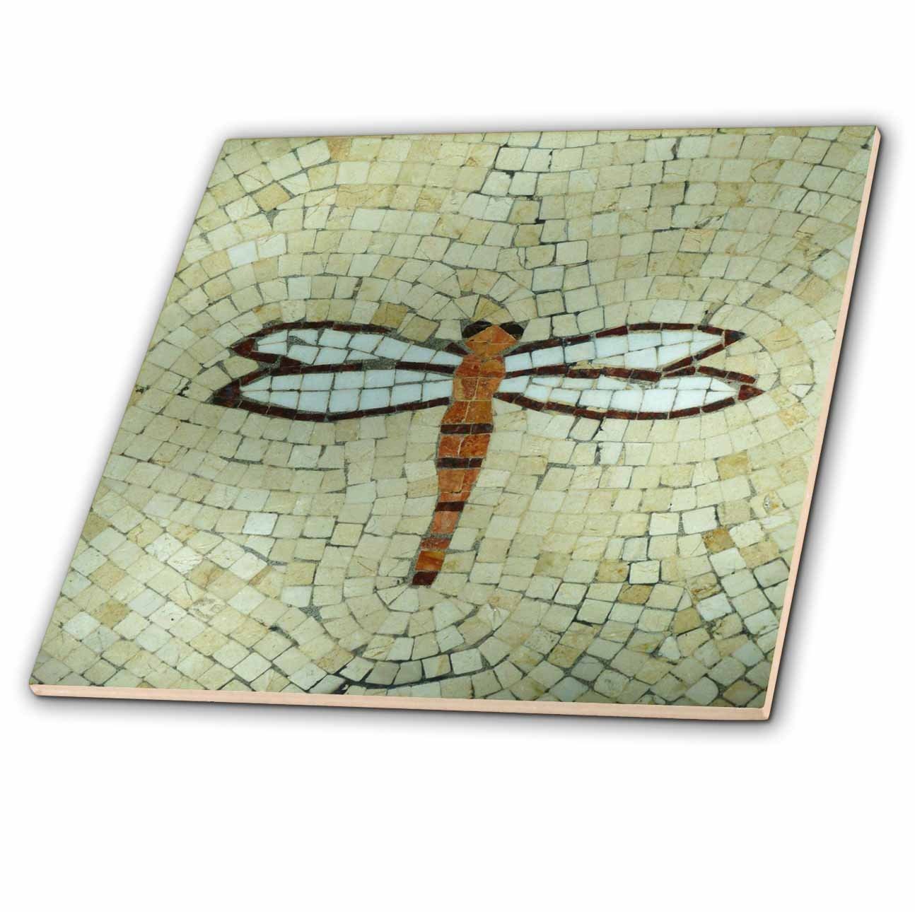 3dRose ct_29712_3 Dragonfly on Beige Ceramic Tile, 8″