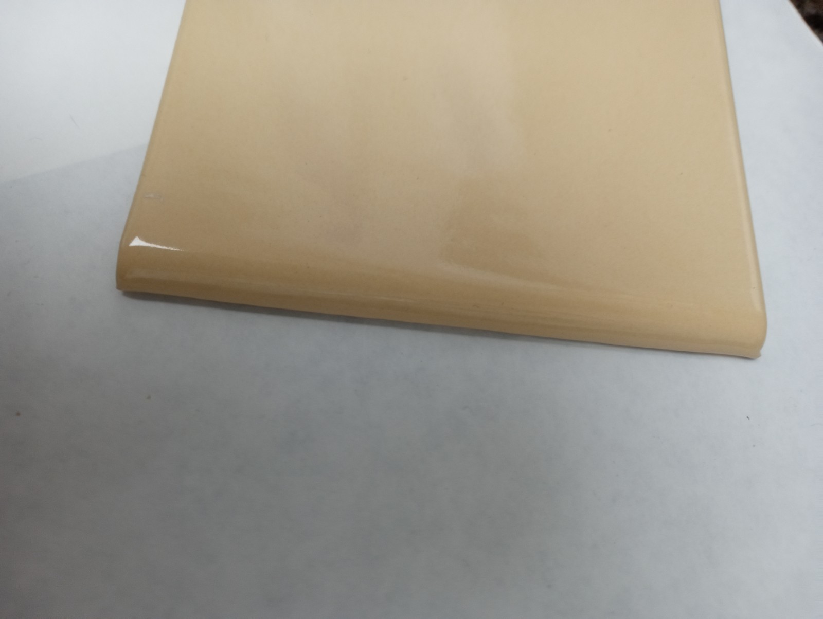 4×4 Tile Glossy Apricot Cream Square Wall Remodel Ceramic C#545-554 Sample