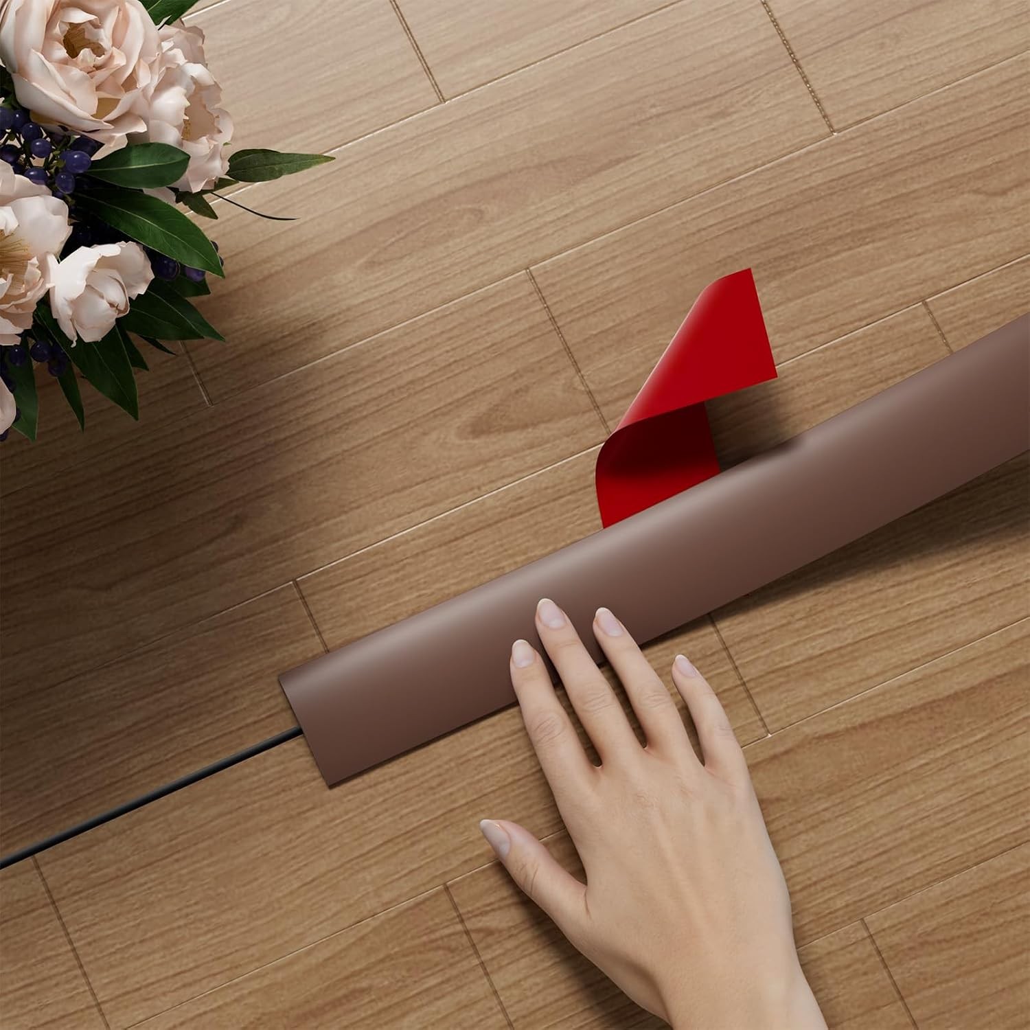 Floor Transition Strip – Self Adhesive Vinyl Flooring Trim for Carpet, Tile &