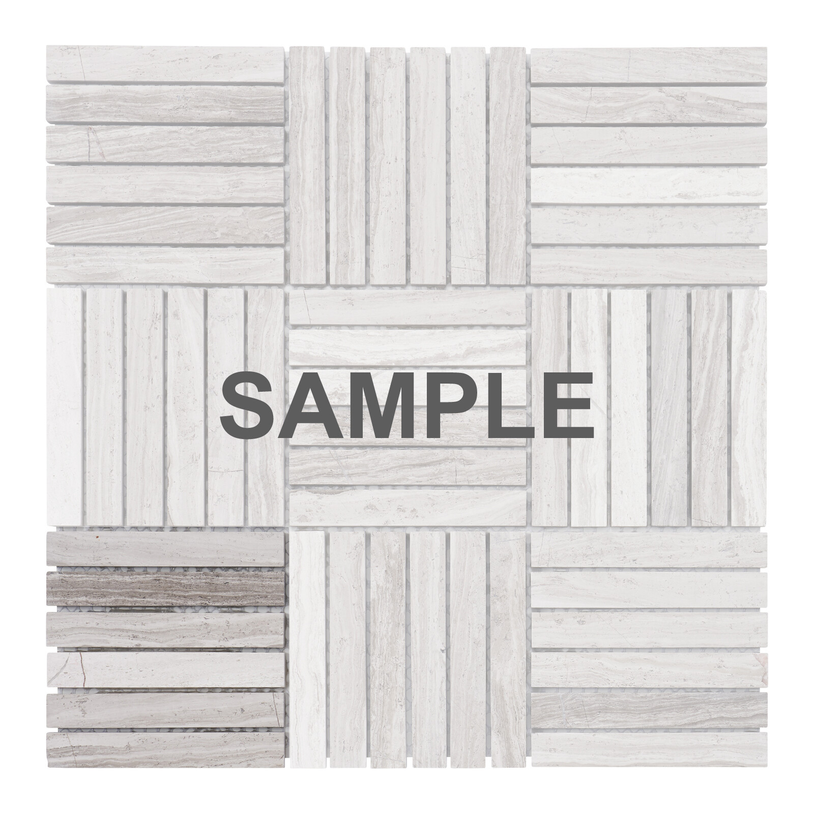 Taupe Gray White Oak Marble Stone Parquet Mosaic Tile Kitchen Wall Backsplash