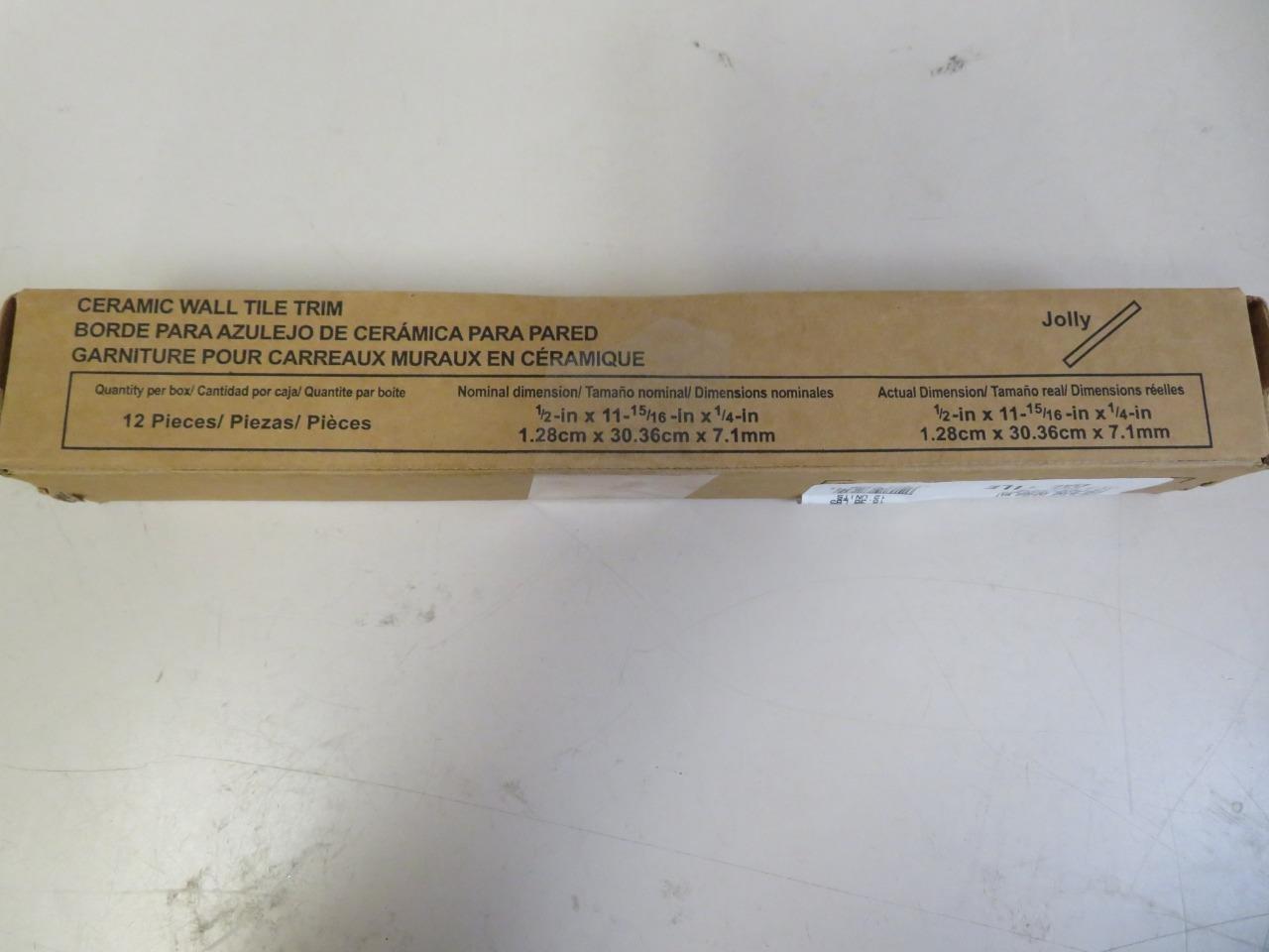 Daltile LuxeCraft Arctic White Matte 1/2″ Glazed Ceramic Jolly Tile Trim 0.48 SF