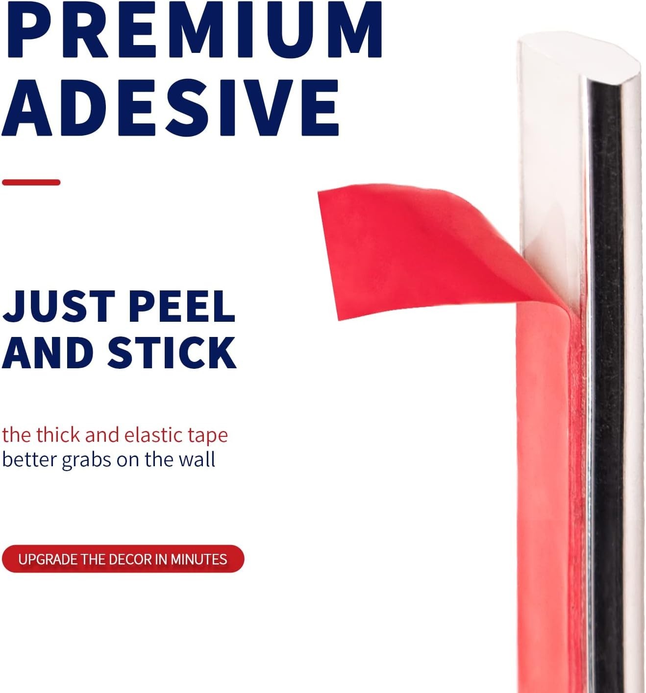 10 Ft Peel and Stick Trim – Elegant Stainless Steel Backsplash Edge Decoration