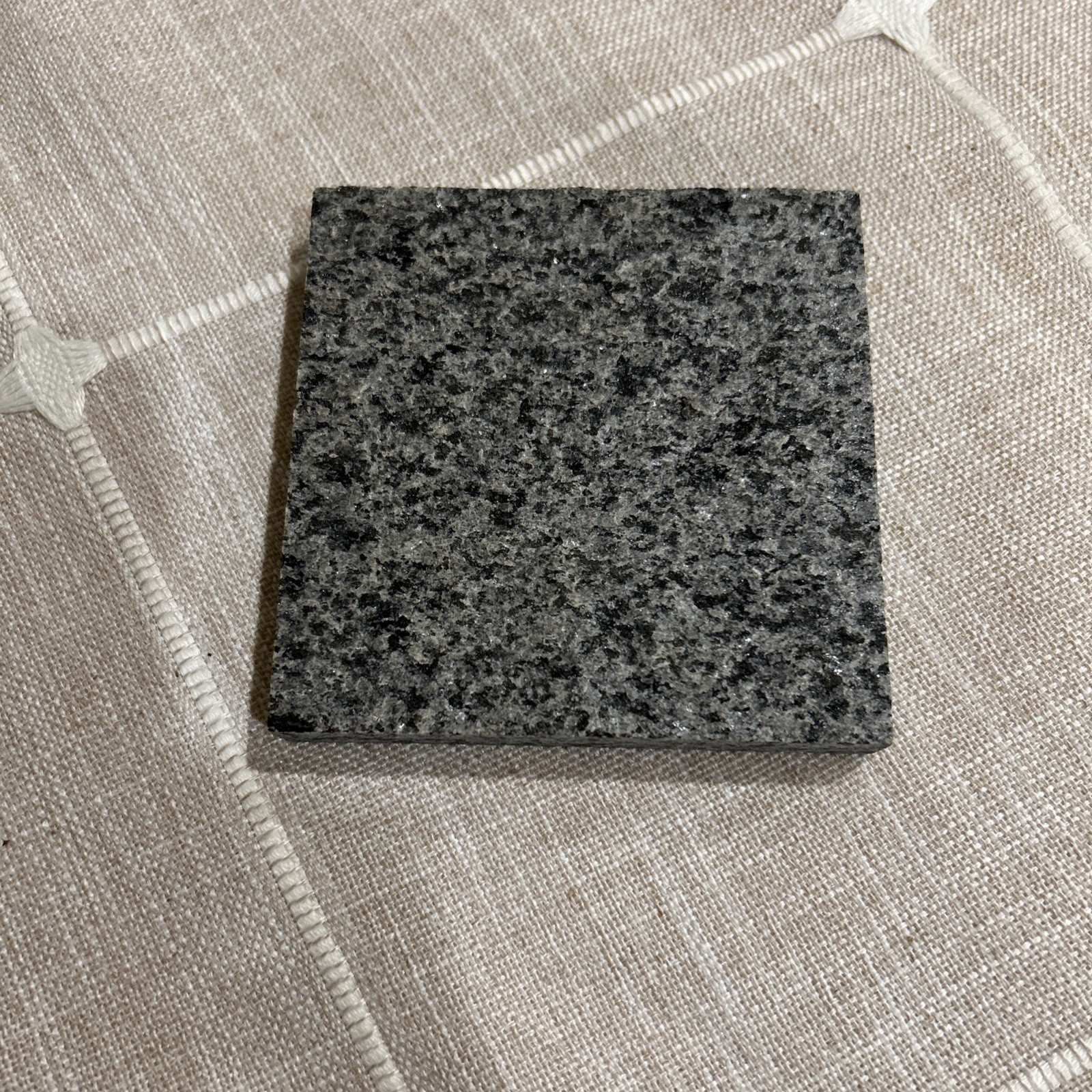 Coldspring Granite Academy Black Thermal Sample Quarry Tile Paver Stone 4×4 4″sq