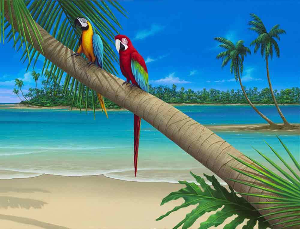 Macaw Accent & Decor Tile David Miller Tropical Art DMA2014AT