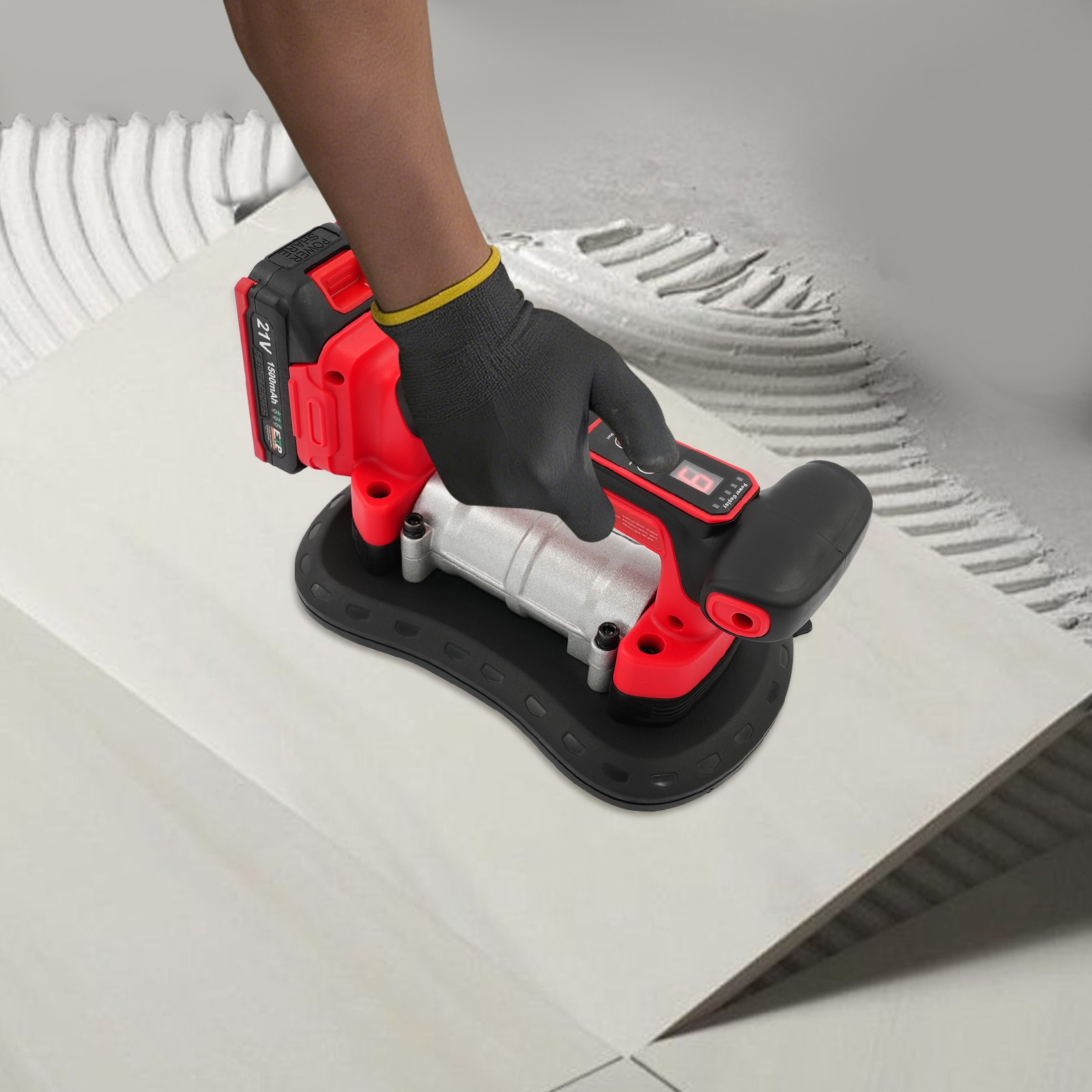 2-in-1 Tile Vibrating Machine Tile Vibrator with Suction Cup for 60-300cm Tiles