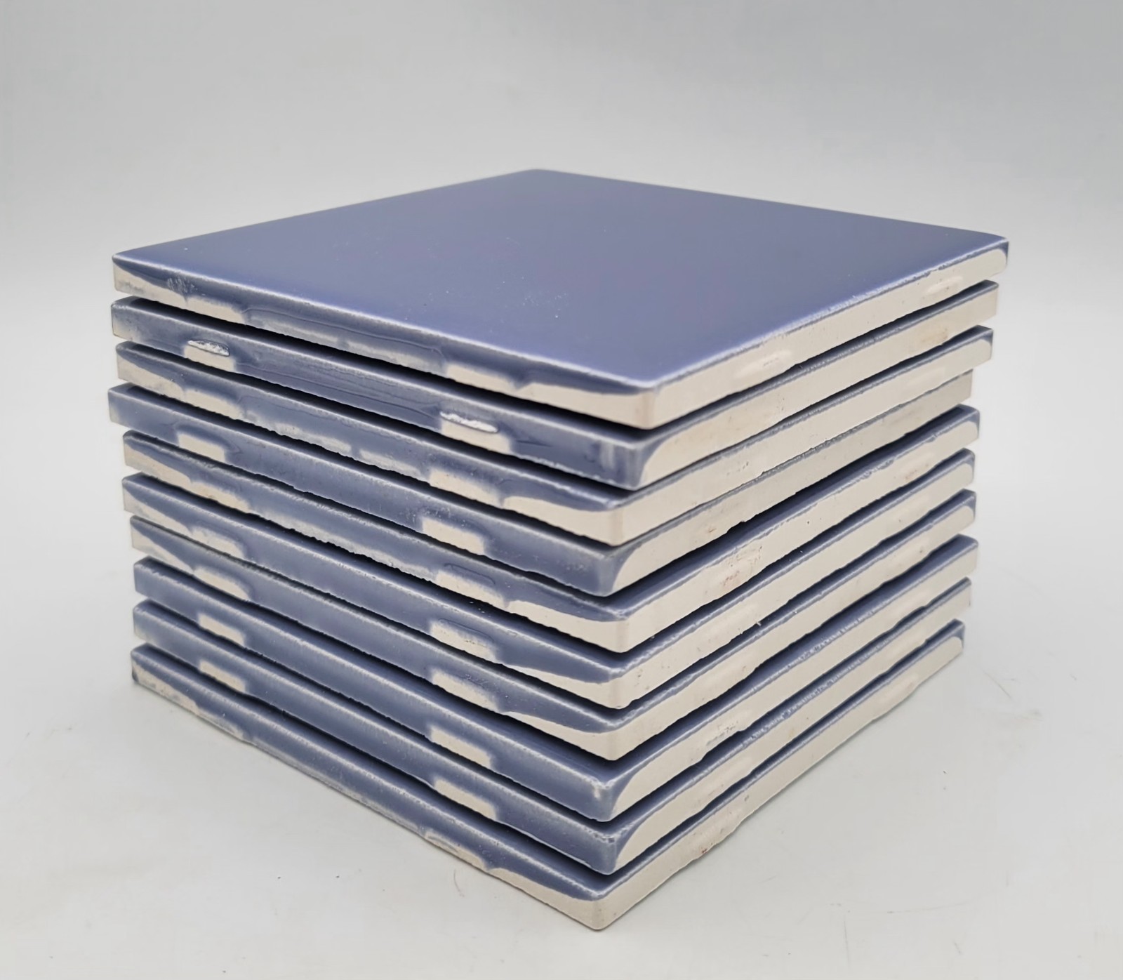 Indigo Blue Ceramic Tile 4.25 X 4.25 in Shower Backsplash Subway