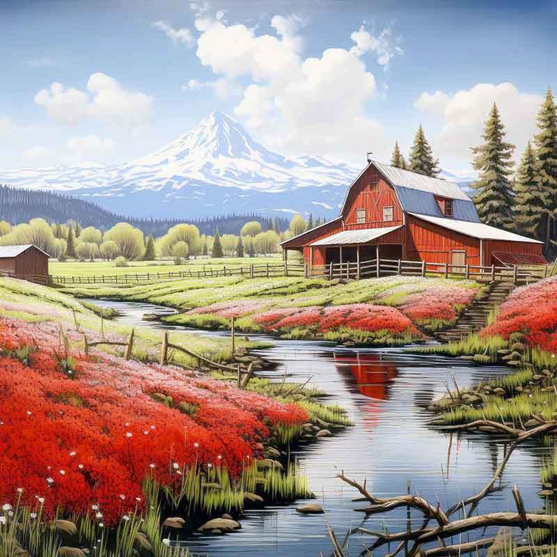 Barn Accent & Decor Tile Ray Powers Backsplash Country Art OB-RPA558AT
