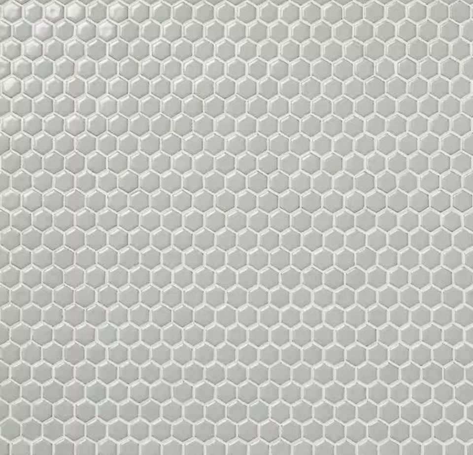 Bliss Edged Hexagon Sage 10.03 in. x 11.61 in. Polished Porcelain Floor