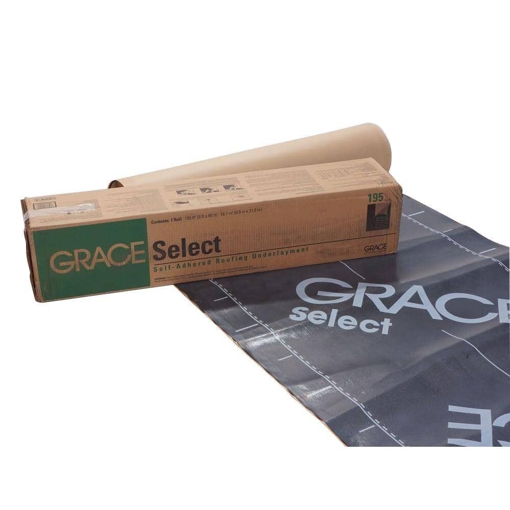 Grace Select 36″x65′ Self-Adhered Roofing Underlayment Roll (195 sq. ft.)