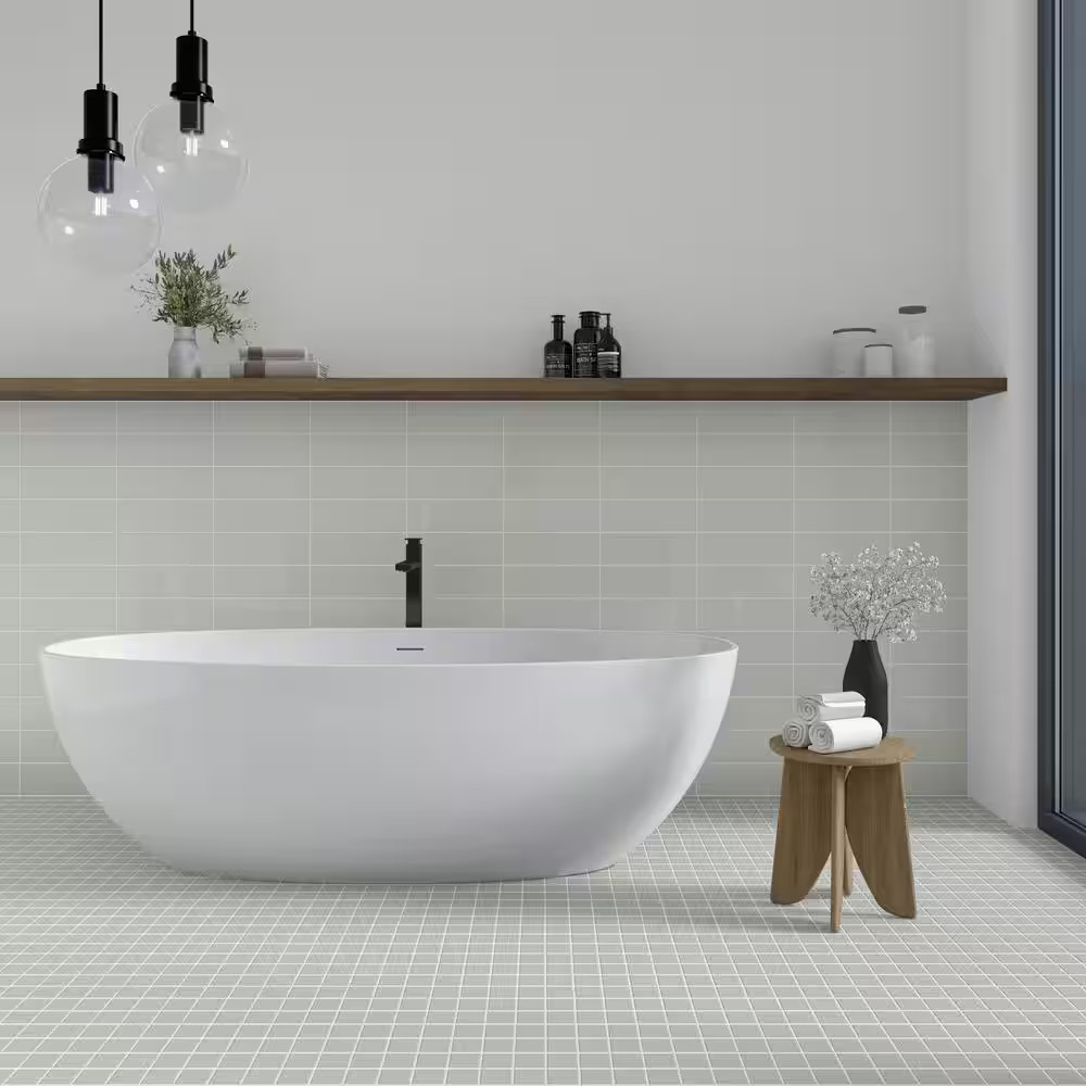 Quarry Ashen Gray 8 In. X 8 In. Abrasive Ceramic Floor and Wall Tile (11.11 Sq.