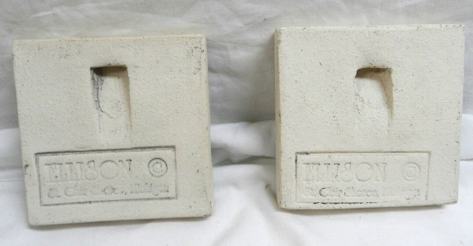 A PAIR OF David Ellison Pottery Tile LION 3 3/4″x63 3/4″ HEAVY Pewabic Pottery