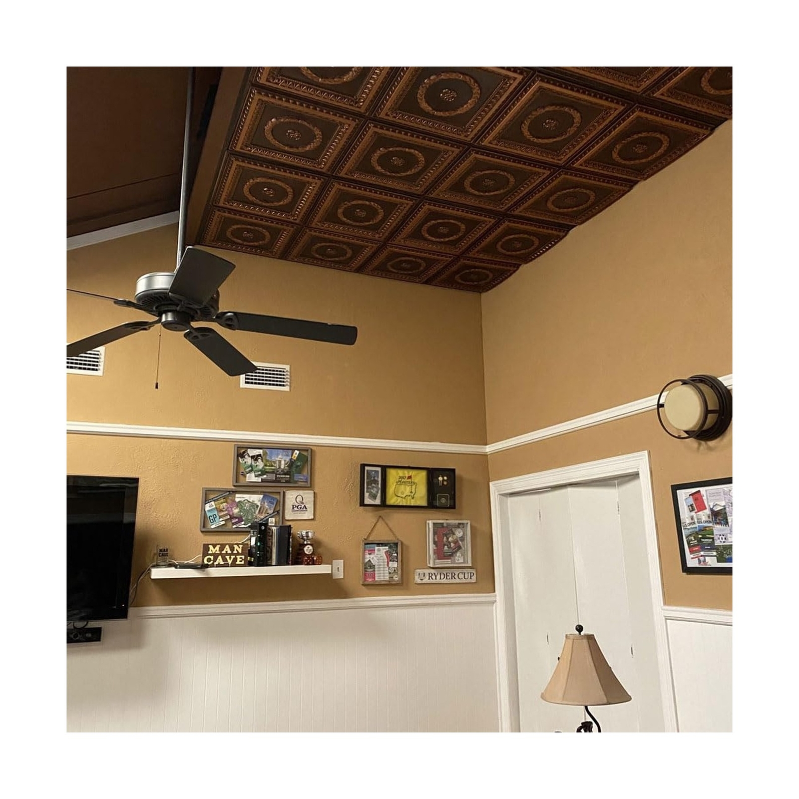 210ac-24×24-50 Laurel Wreath PVC 2′ x 2′ Lay-in or Glue-up Ceiling Tile (Cove…
