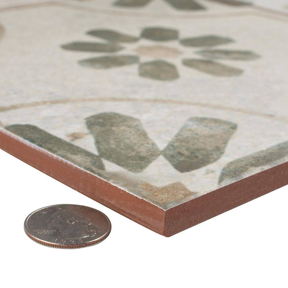 Kings Blume Sage 17-5/8 In. X 17-5/8 In. Ceramic Floor and Wall Tile (10.95 Sq.