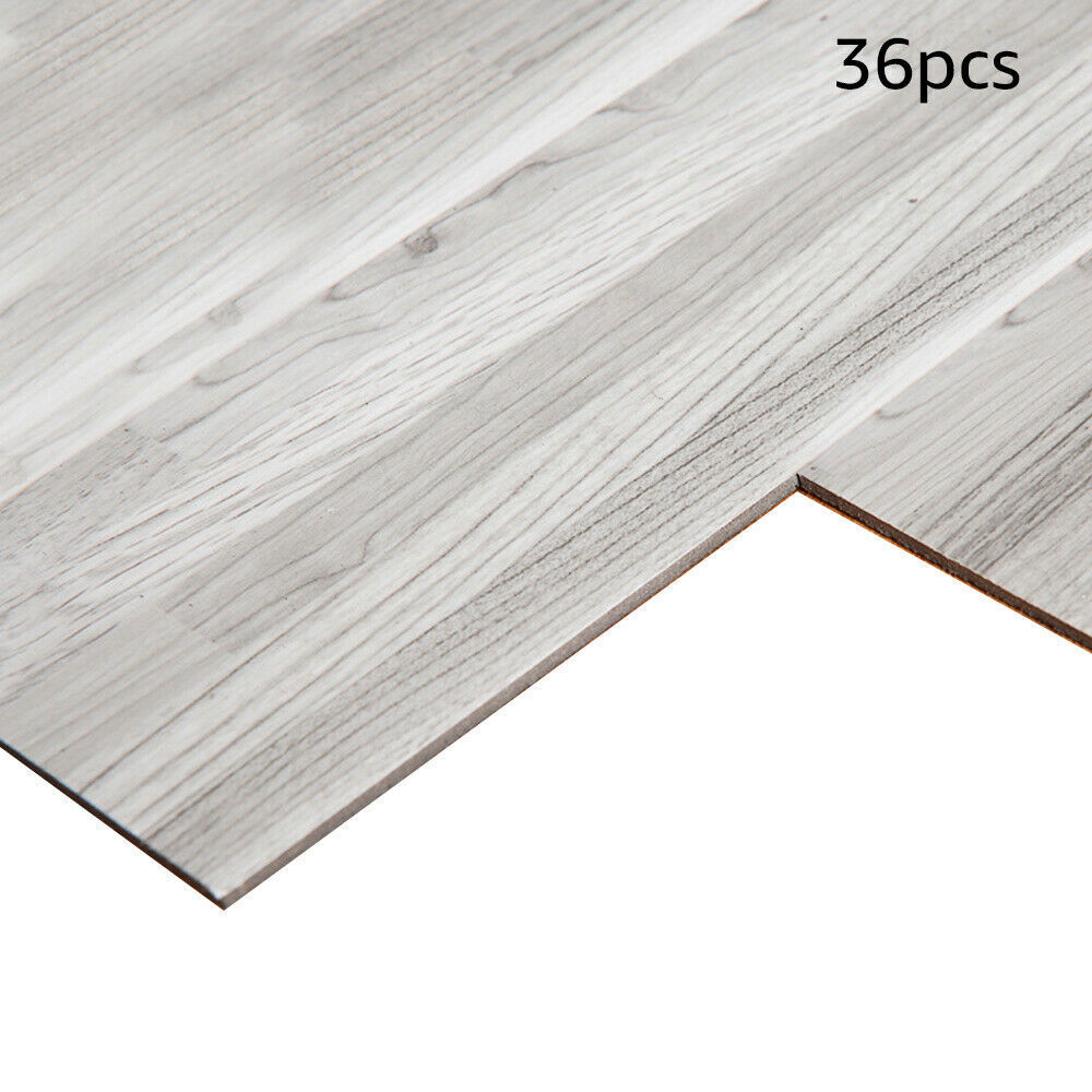 36Pcs Self-Adhesive Vinyl Floor Planks Peel & Stick Wood Plank Tiles 54 Sq.Ft