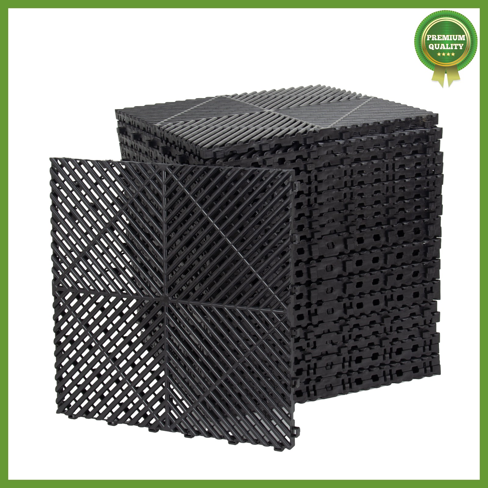 Garage Floor Tiles Interlocking 25 Pack Flooring Tiles 15.75×15.75″ For Patio