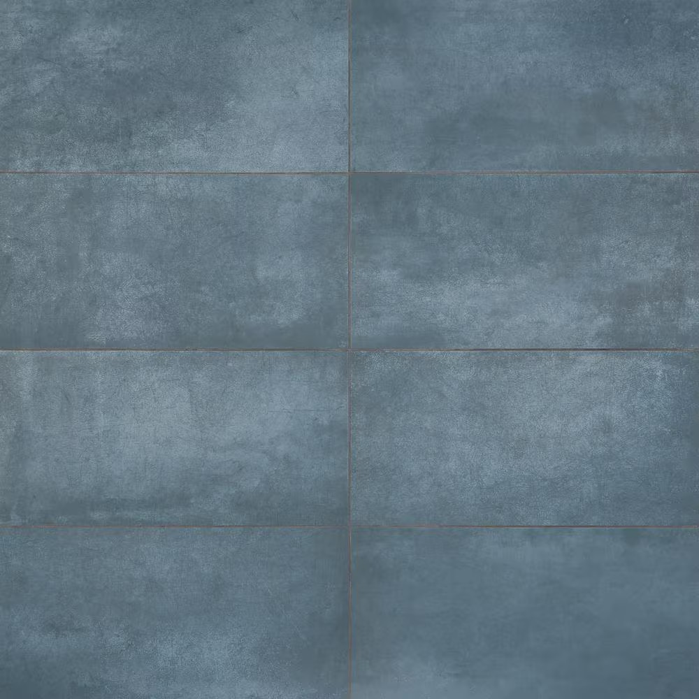 Forge Indigo 24 In. X 12 In. Matte Porcelain Floor and Wall Tile (7 Pieces, 13.5