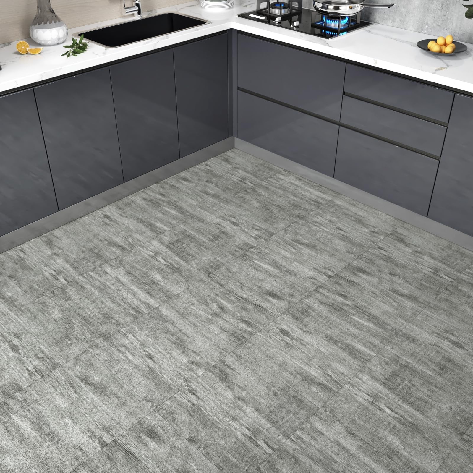 WESTICK Peel and Stick Floor Tiles 20 PCS Durable Thick Wood Backsplash Tile Wat