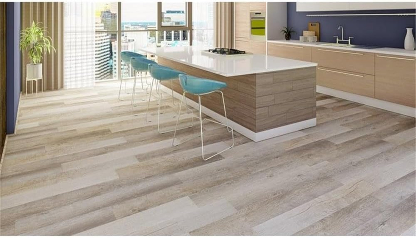 Surrey Beige SPC Vinyl Floor Tiles – 4mm, 20Mil Wear Layer, 30 Sqft/Case