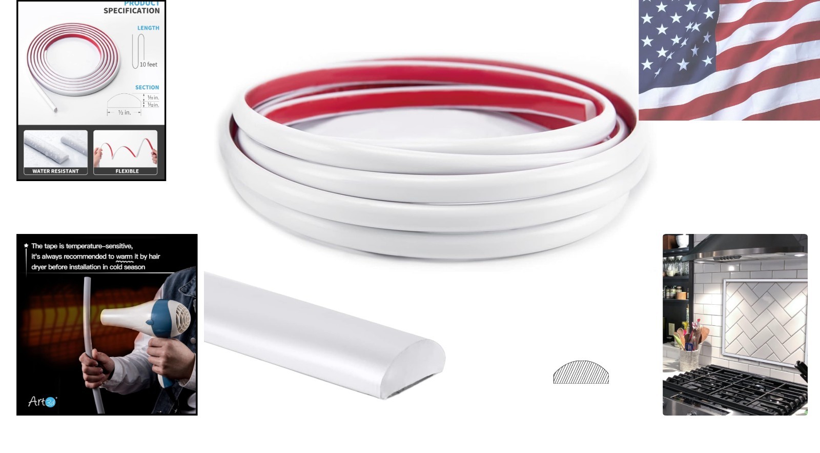 Elegant 10 Ft Self-Adhesive Backsplash Trim – Versatile & Easy to Install