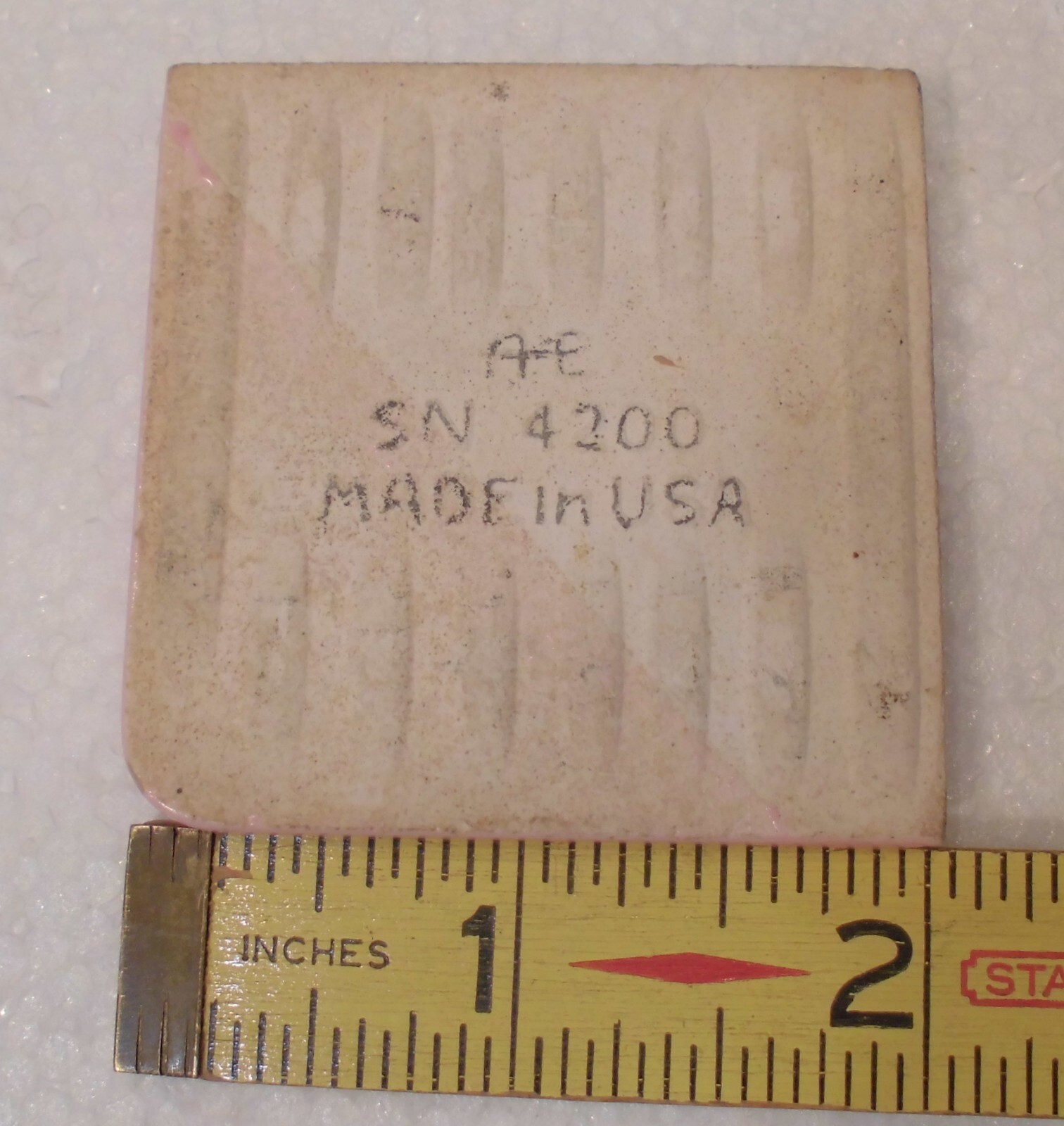 1 pc. Salmon Pink: 2″ X 2″ X 5/16″ Glossy Ceramic Surface Bullnose Corner Tile