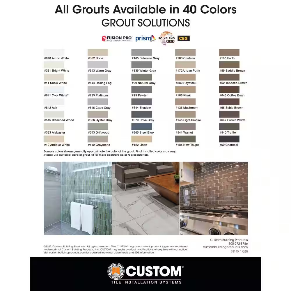 Grout Solutions Color Sample Kit – 40 Colors