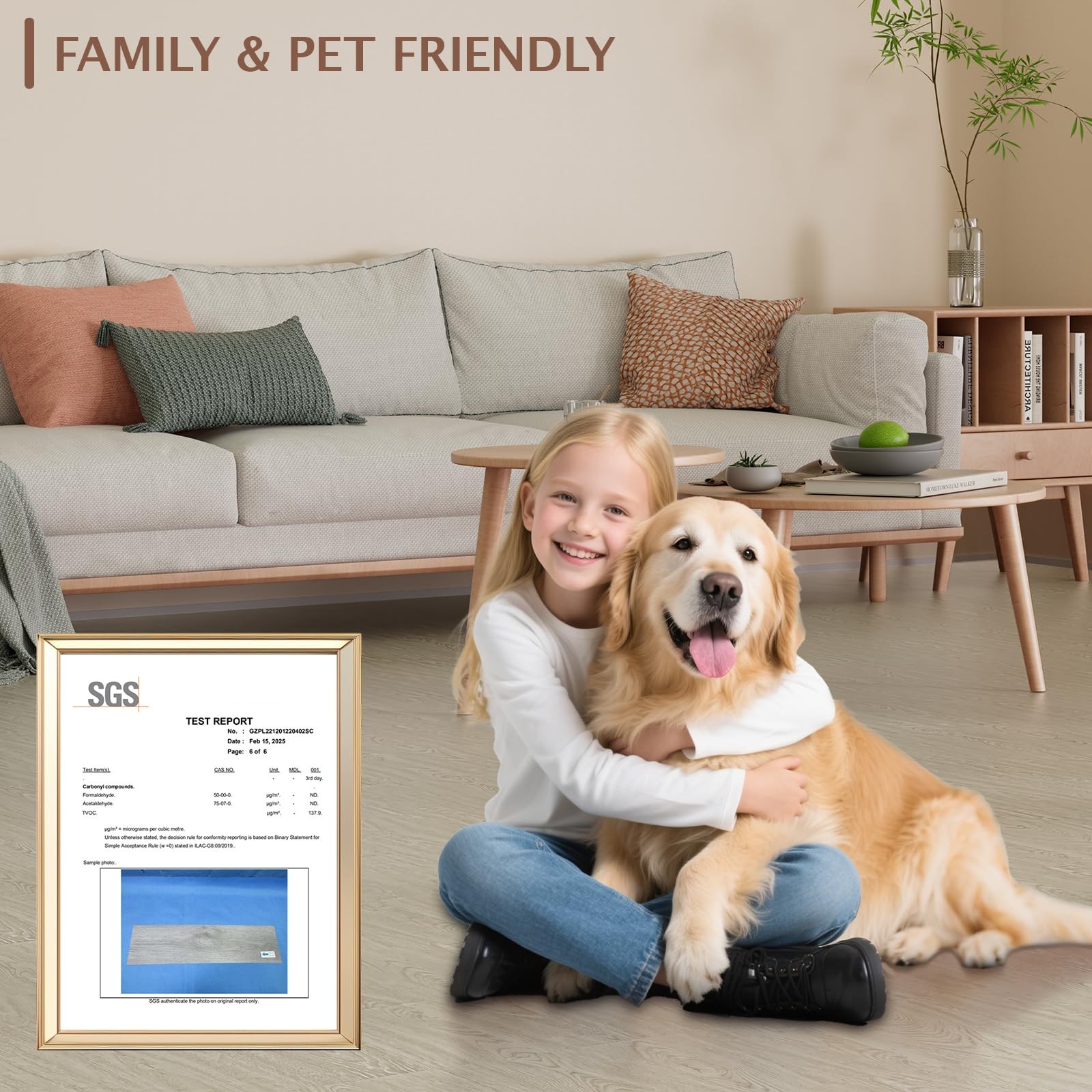 Peel and Stick Floor Tile, 20 Pcs 12″ x 12″ Waterproof Wood Grain Luxury Viny…