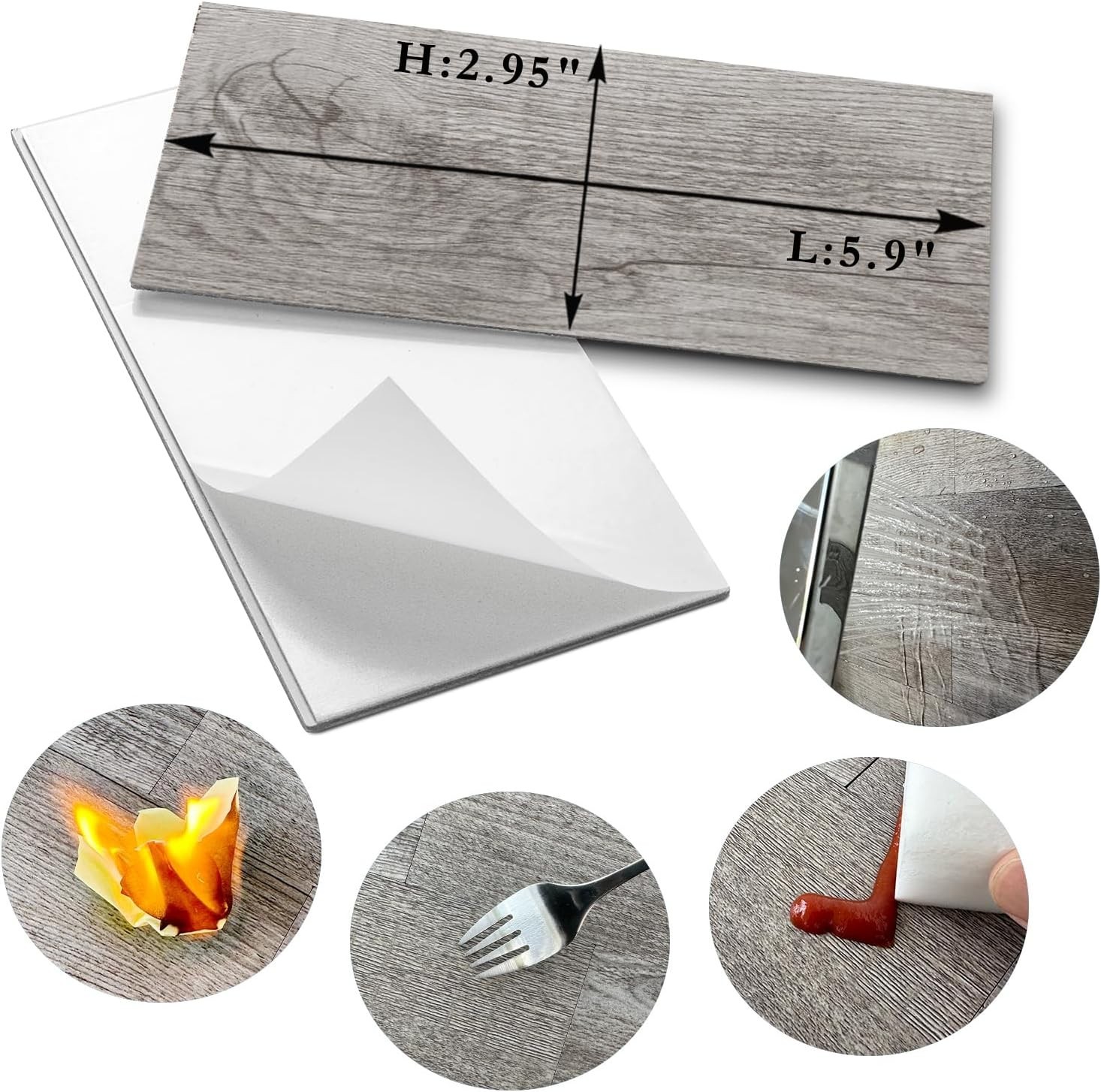 100-Piece Peel and Stick Dover Gray Backsplash Tiles for Elegant Interiors