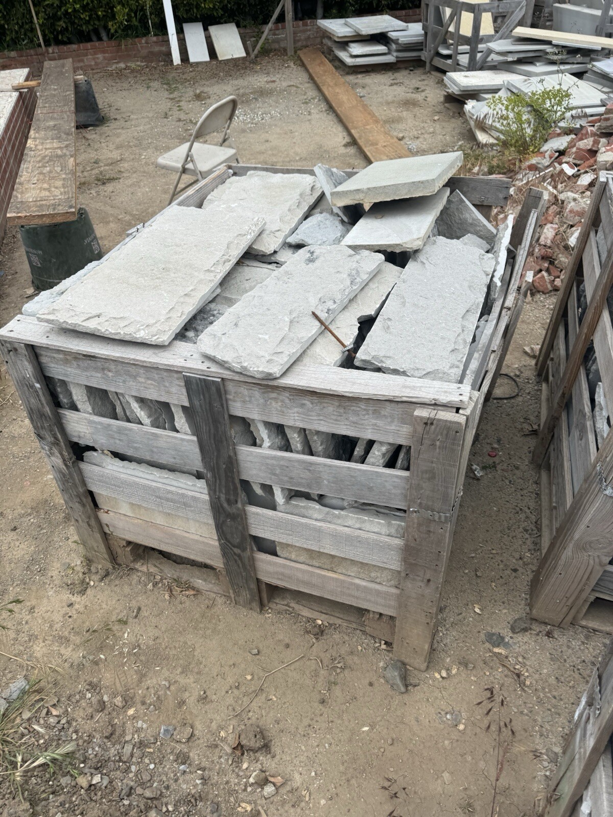 Grey Limestone Cladding And Pavers Random Widths , Pavers And Blocks Available