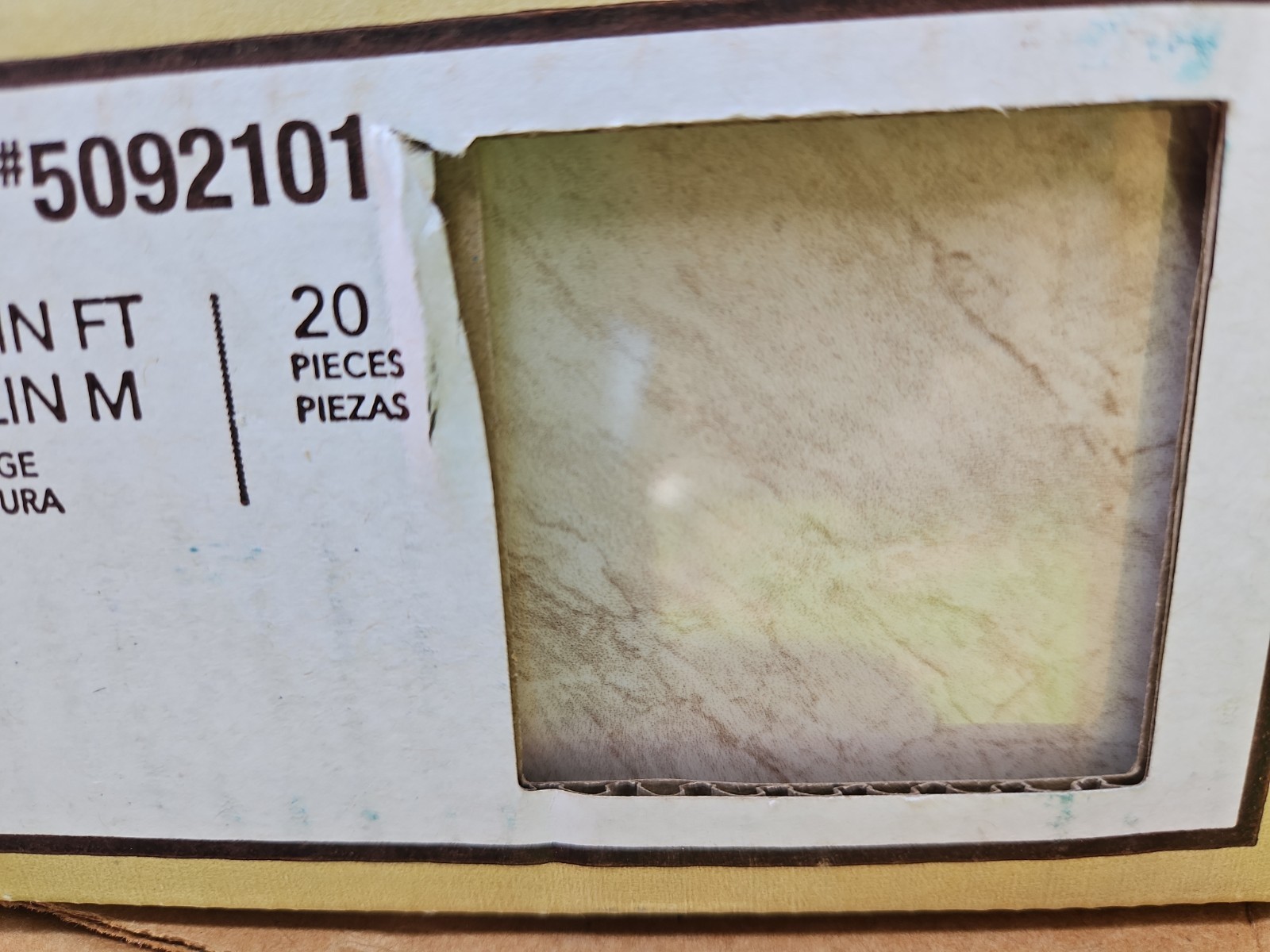 allen + roth Breccia 3-in x 12-in Polished Porcelain Bullnose Tile, 1 Case Each