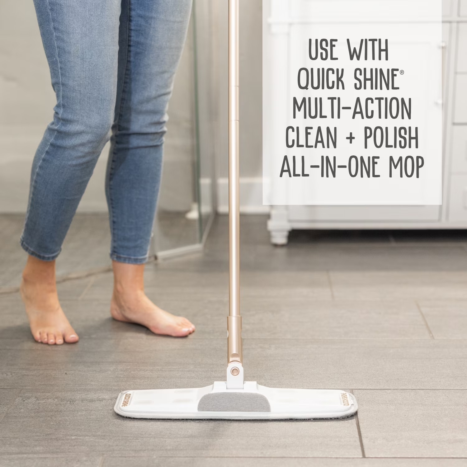 2 Pack Quick Shine Hardwood Floor Luster 64oz PFAS Free Floor Polish and Finish