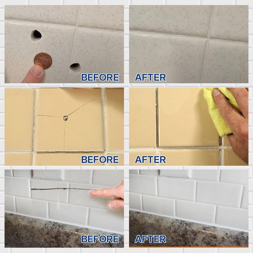 Porcelain Repair Kit – Tile Stone Repair Kit, Marble Repair Kit, Tub and Tile Re