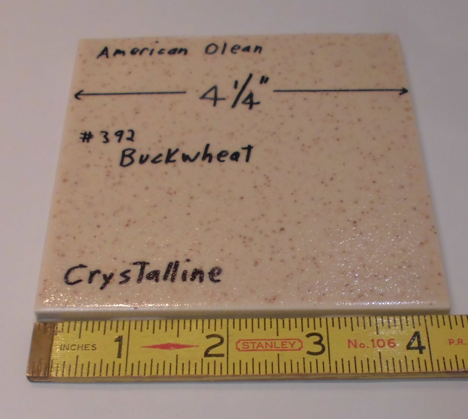 1 pc. Buckwheat/Browns: 4-1/4″ Ceramic Tile: Matte-Crystalline, American Olean