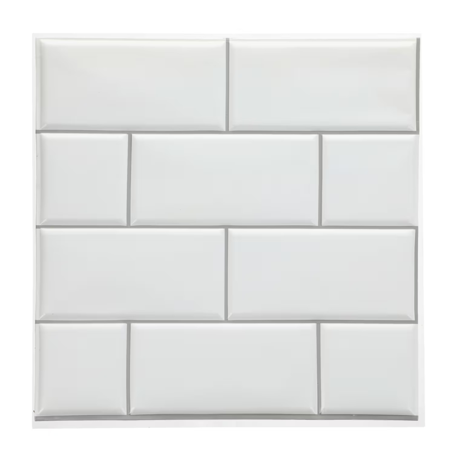 Lightweight Peel Stick Panels White Self-Adhesive Wall Tiles Kitchen 3 in pack