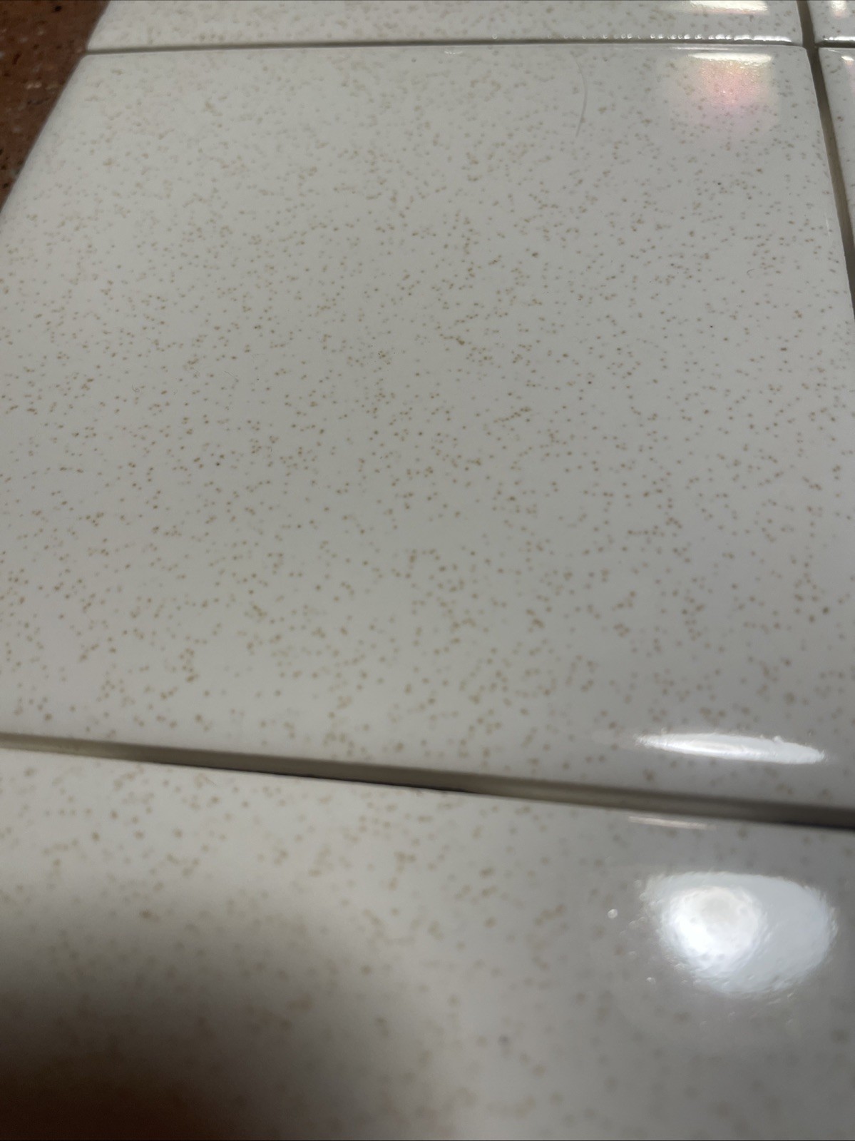 1 Wall Tile USA 4-3/8″ Vintage Gloss Brown Speckled Oatmeal