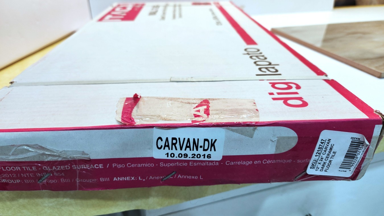 ITACA Italian Tiles(Box of 5)-12x24x0.39@9.68sqftGlazed Ceramic Wl/Flr Carvan-Dk