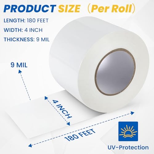 Roll Vapor Barrier Tape, White Moisture Barrier Tape for Crawl Spaces, 1