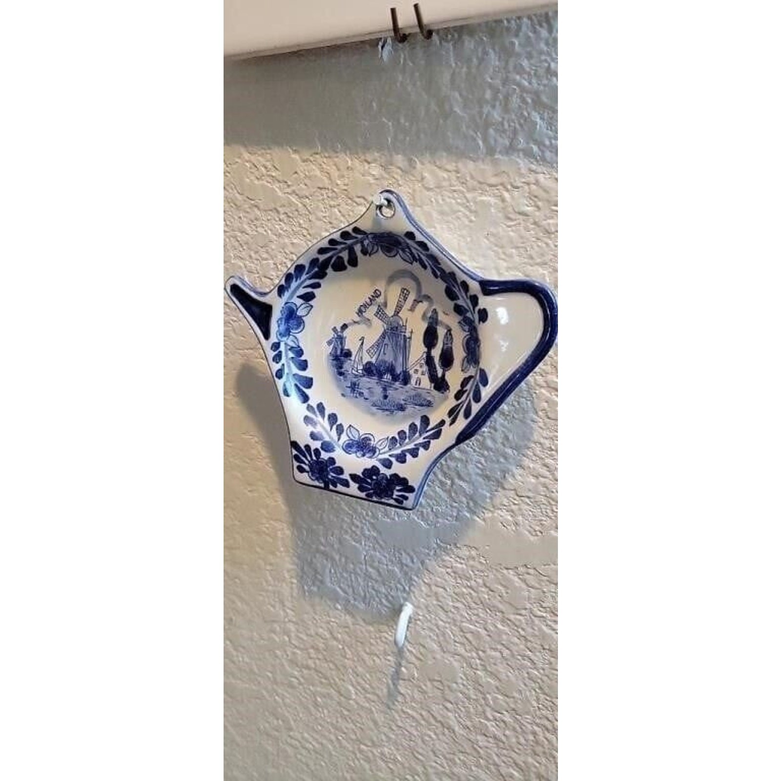 Delft Nautical Sailboat Windmill Holland Germany Set of 4 Ceramic Tiles Dishes