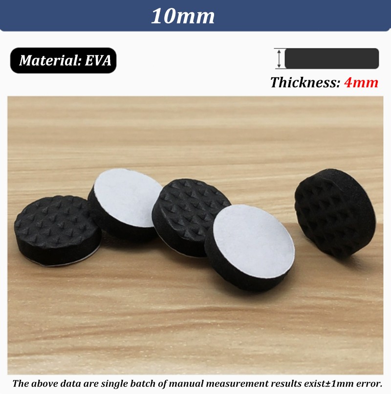 Black Foam Rubber Furniture Pads Self Adhesive Sticky Feet Back Floor Protector