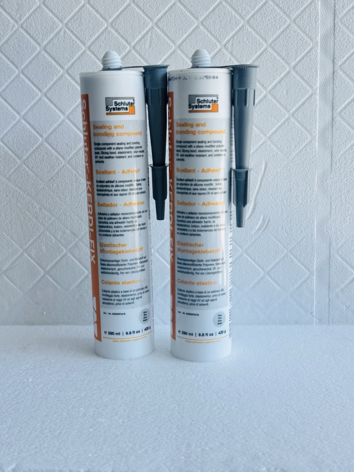 Set Of 2 Schluter Kerdi-Fix (2 x 9.8 fl. oz ) Gray