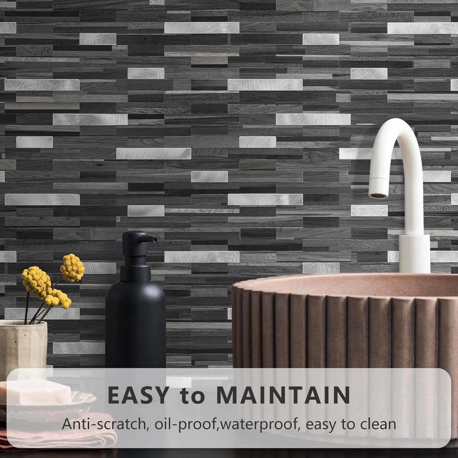 Peel and Stick Backsplash Tile, Stick on Backsplash for Kitchen and Bathroom