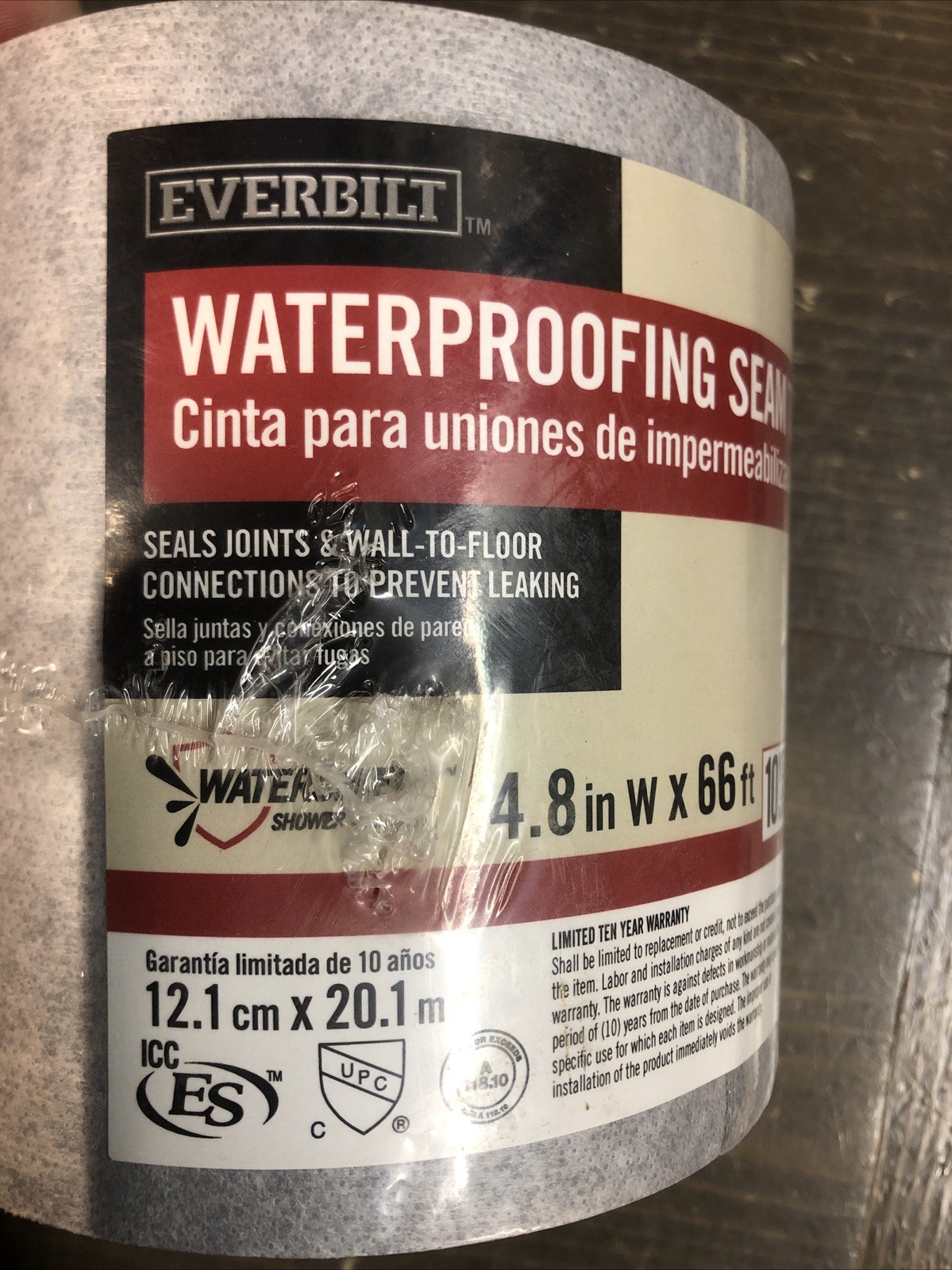 LOT OF 2 – Everbilt Watershield Shower System 66 ft. x 4-3/4 in.