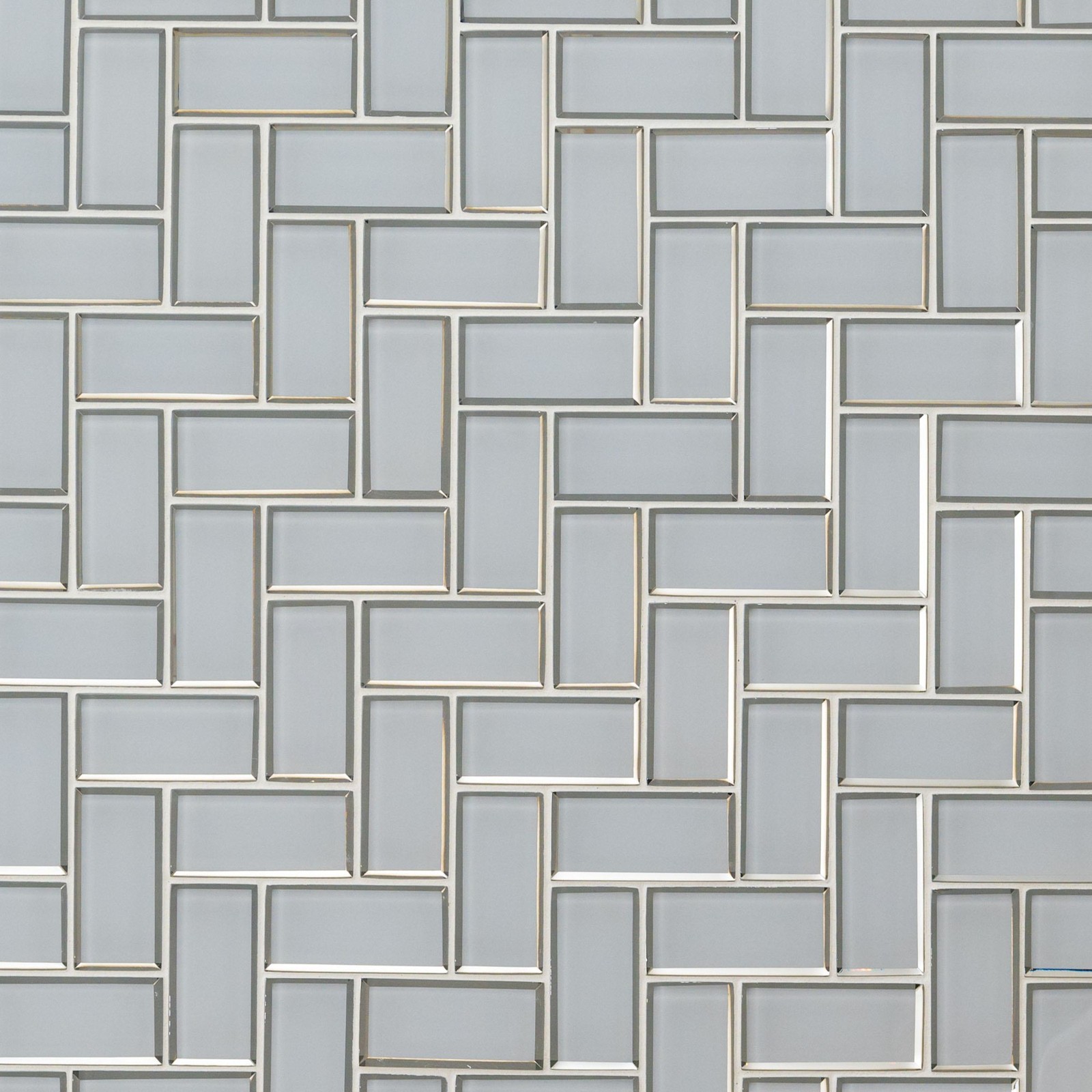 Ackland AKM-G-RI2X4BHB-CA Rivella – 12″ x 14″ Glass Herringbone – Sage Edge