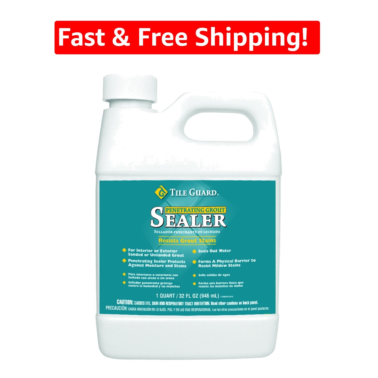 Clear Penetrating Silicone Grout Sealer – 32 oz for Interior and Exterior Tile
