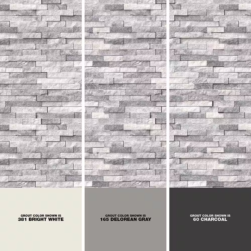 Alaska Gray Split Face 12 In. X 12 In. Splitface Marble Wall Tile (1 Sq. Ft. / E