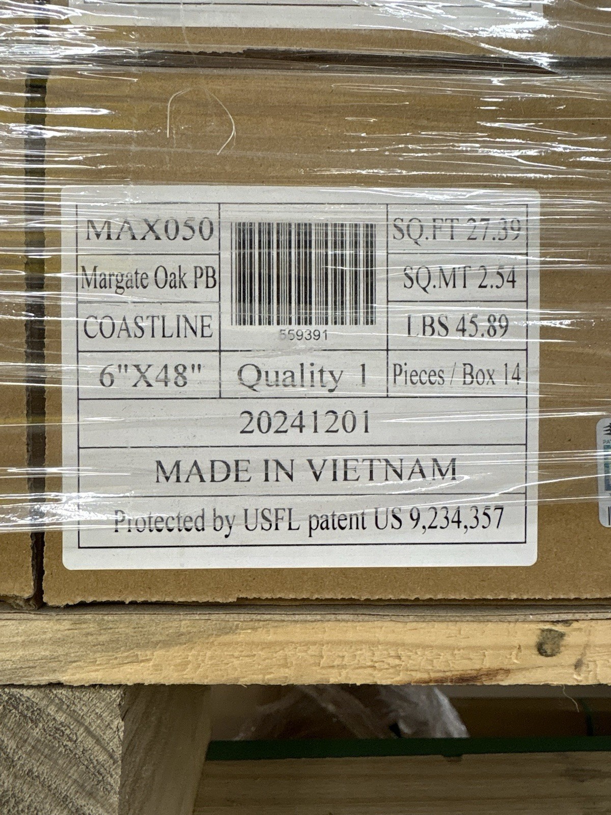 Mannington Waterproof Vinyl Margate Oak 6X48 Coastline MAX050 559391