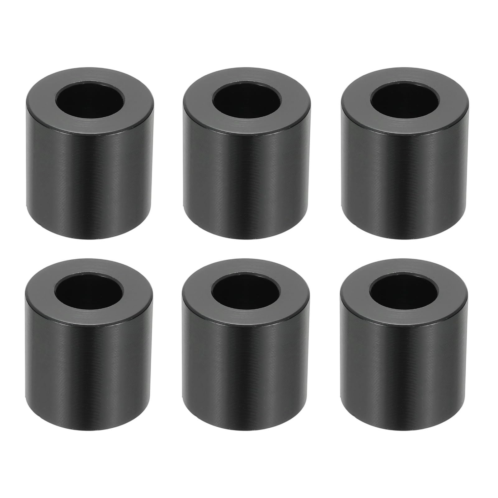 PATIKIL 6PCS Aluminum Spacers, 1/2 x 1 Metal Spacers 1 L 1, Black