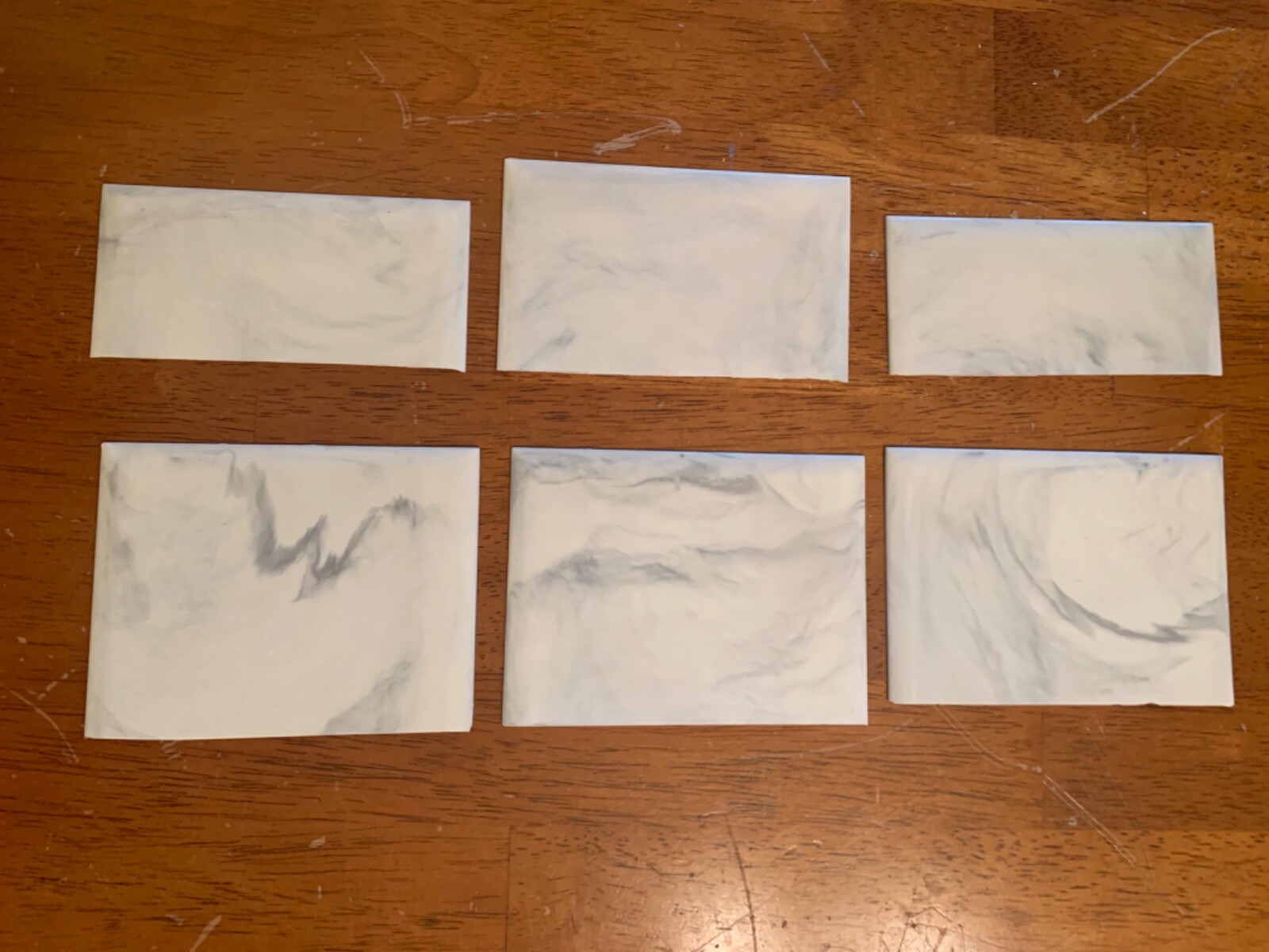 Vintage 4-1/4″ Grey Marbled Plastic Wall Tiles