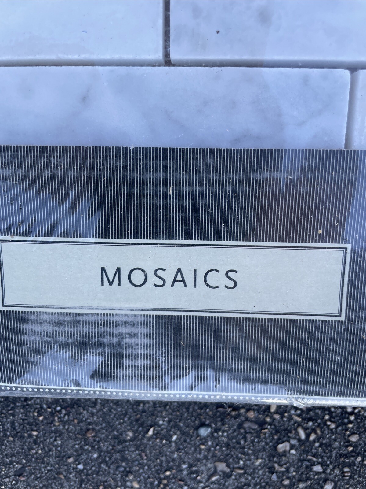 Lot of 5 12×12” Venatino Polished Marble Mosaics #291377 Extras from remodel