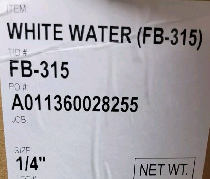 CHIPS FLAKES FOR EPOXY FLOORS WHite Water MIX 1/4” 20Lb FB 315