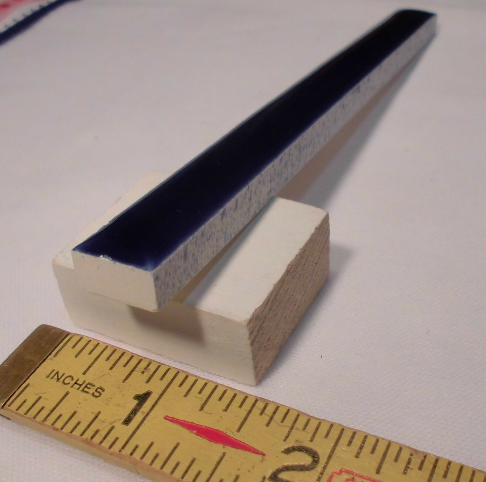 1 pc. *Royal Blue* Ceramic Tile; Pencil – Liner – Sizzle; 1/2″ X 6″ by A.O. New